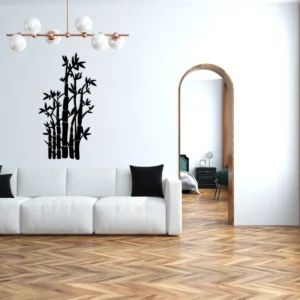 Nature Bamboo Accent Metal Wall Art Decor