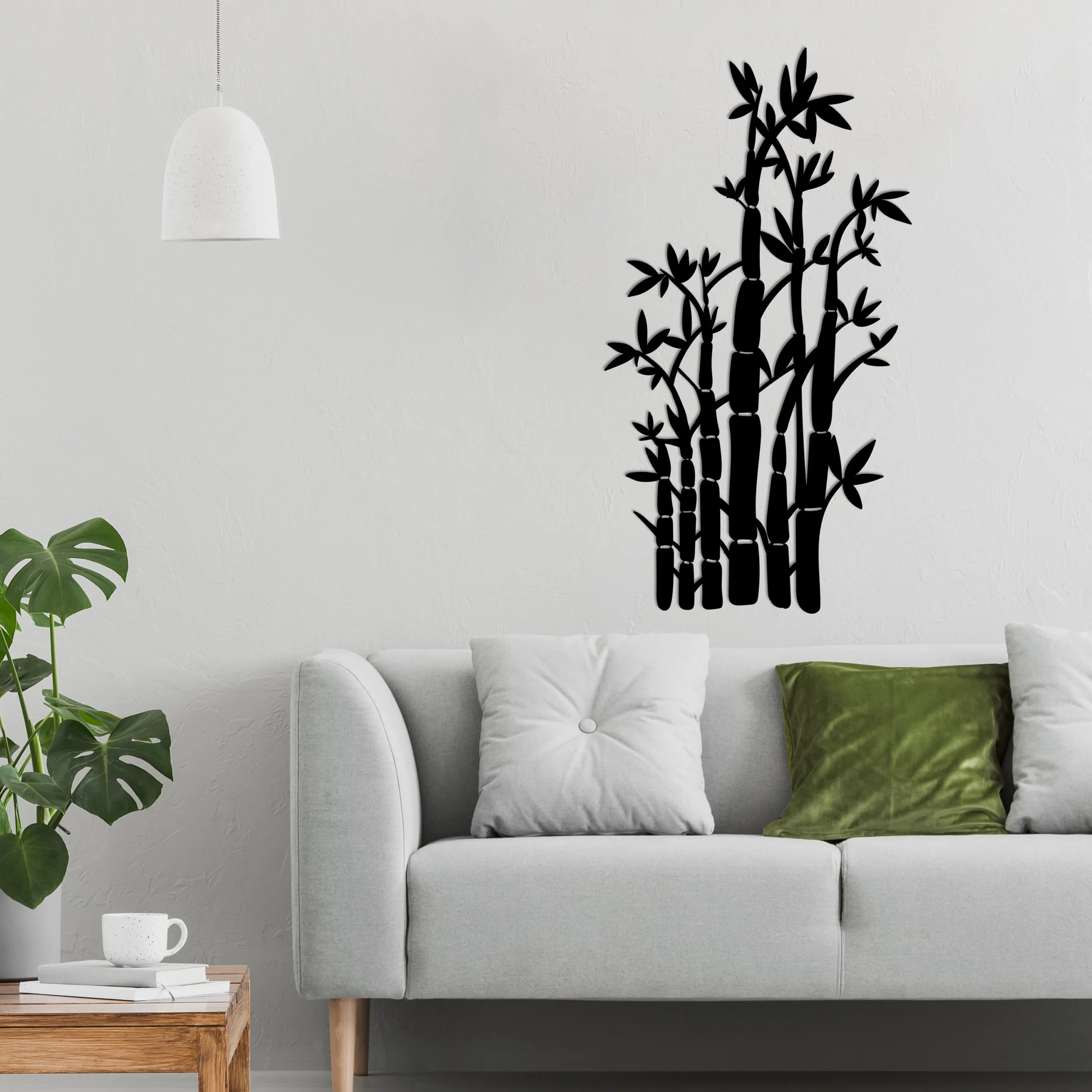 Nature Bamboo Accent Metal Wall Art Decor Nature Bamboo Accent Metal Wall Art Decor