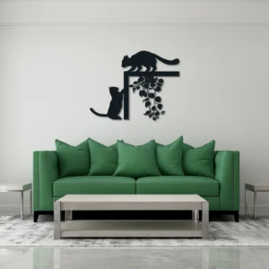 Geometric Elephant Mother Calf Metal Wall Art Geometric Elephant Mother Calf Metal Wall Art