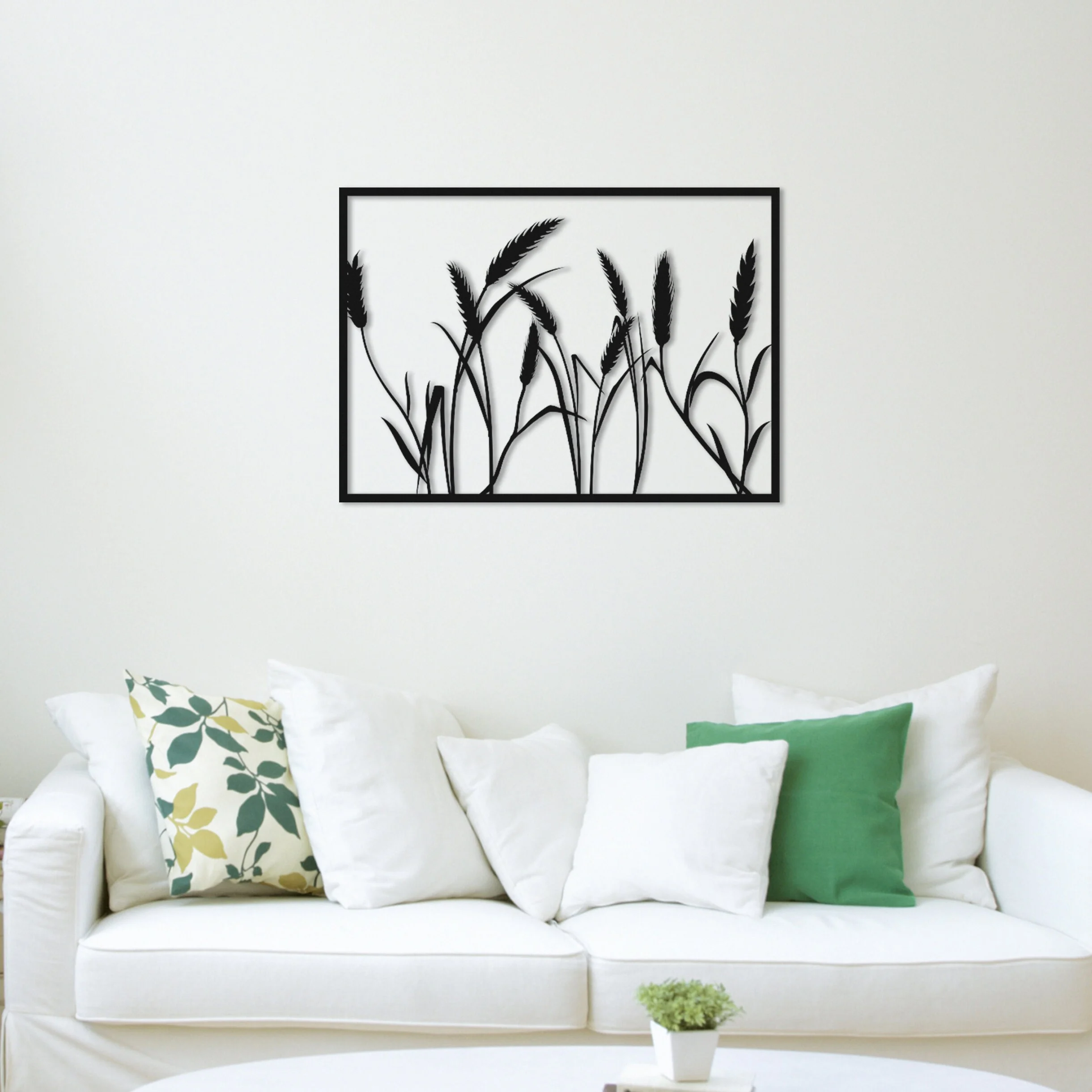 Black Metal Corn Stalk Field Wall Art Decor Black Metal Corn Stalk Field Wall Art Decor