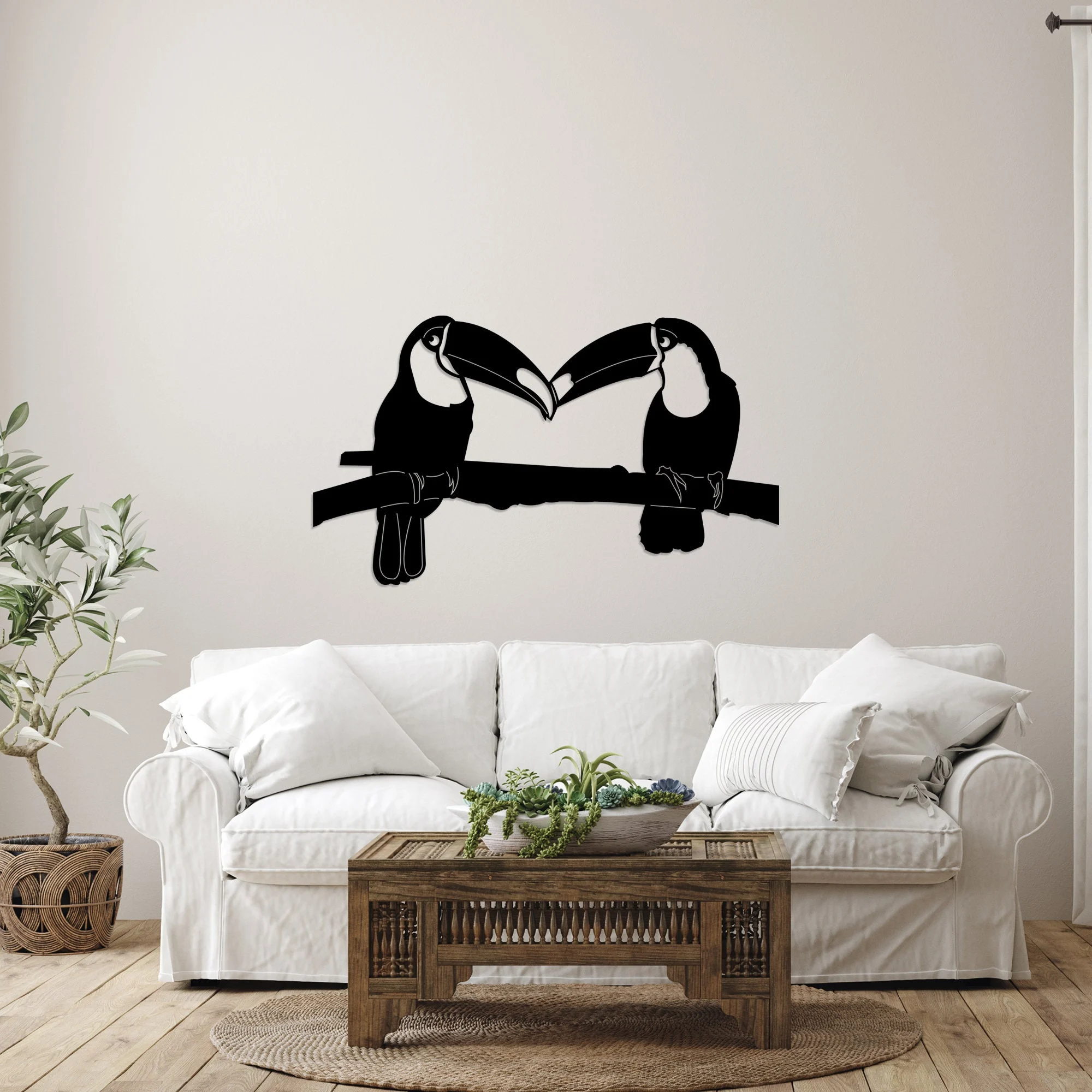 Toucan Couple Metal Wall Art Tropical Bird Decor Toucan Couple Metal Wall Art Tropical Bird Decor