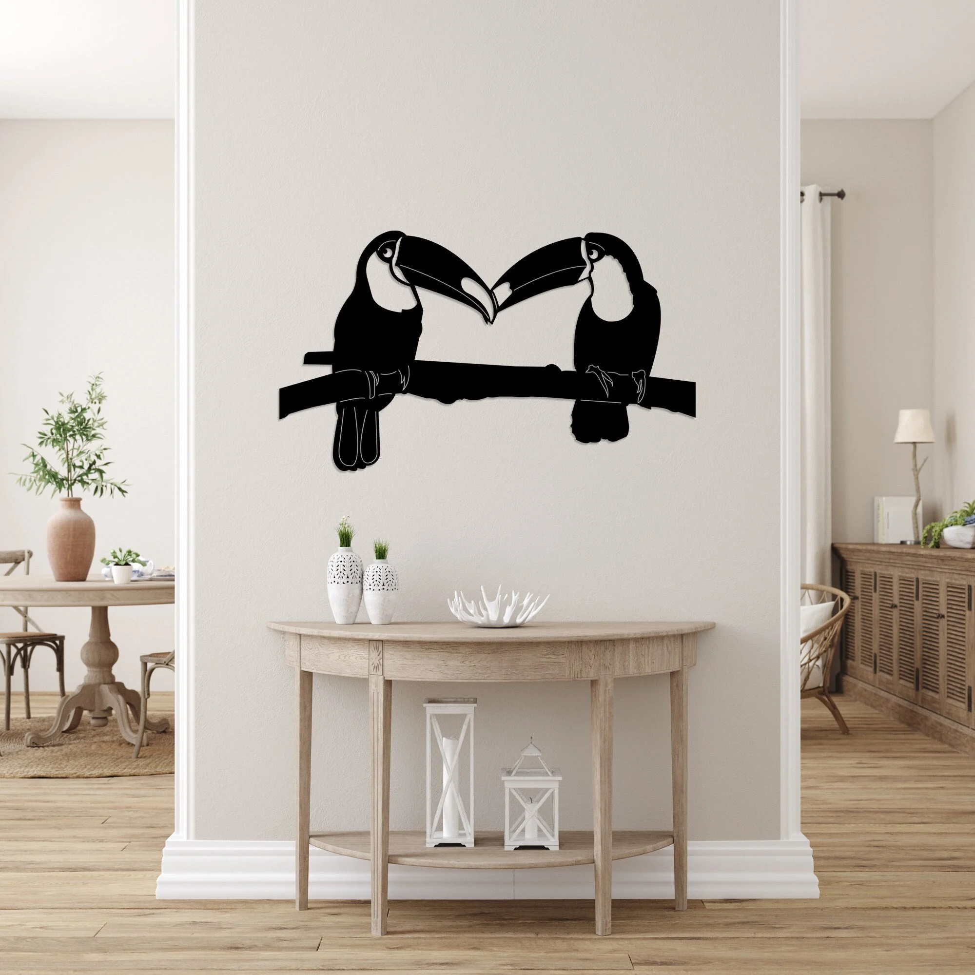 Toucan Couple Metal Wall Art Tropical Bird Decor Toucan Couple Metal Wall Art Tropical Bird Decor